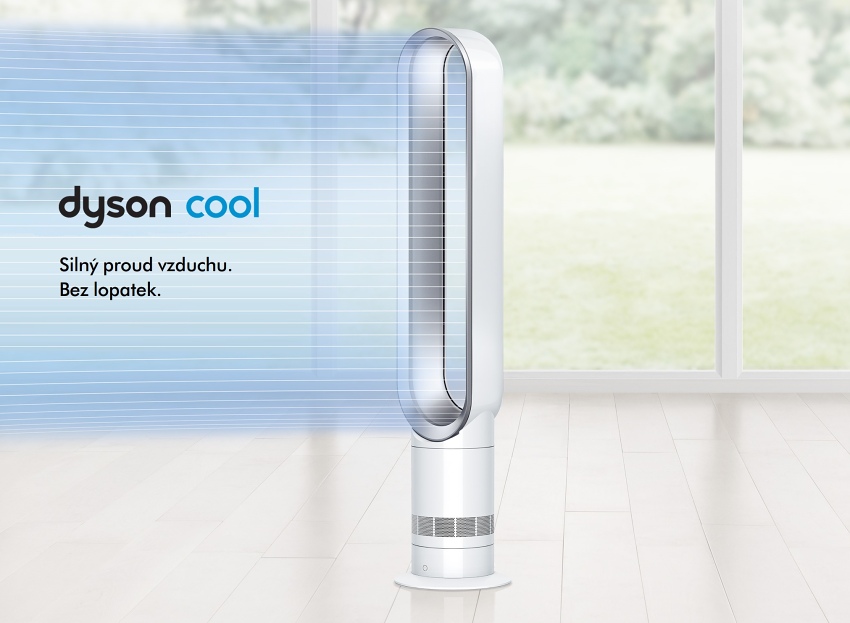 Ventilátor Dyson AM07 řešení bez lopatek