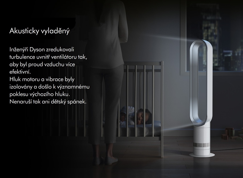 Ventilátor Dyson AM07 jedinečná konstrukce