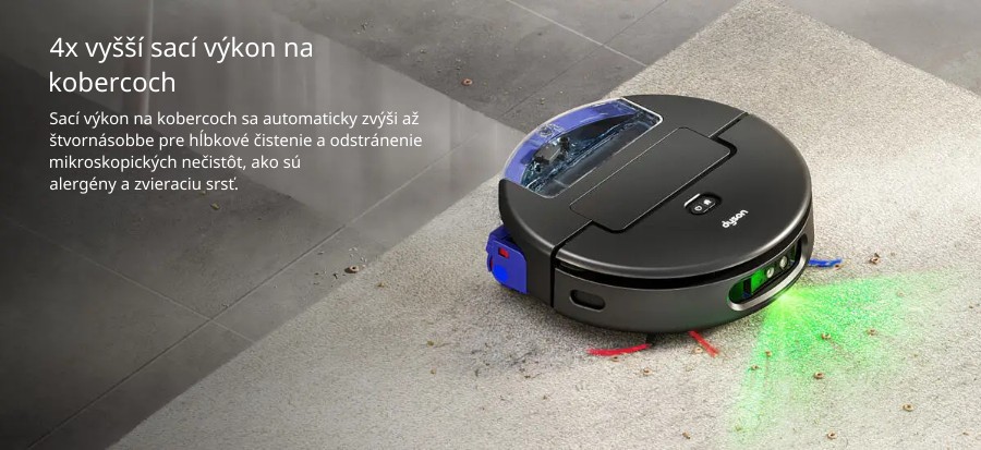 4x vyšší sací výkon na kobercoch