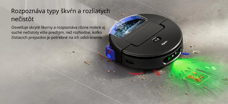 Rozpoznava typy skvrn a rozliatych necistot