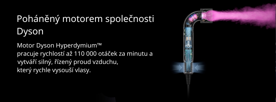 Poháněný motorem společnosti Dyson