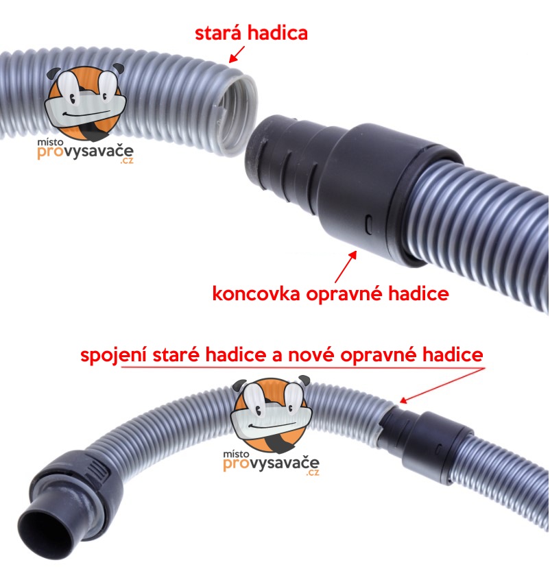 Opravná hadica na pôvodnej koncovke hadice