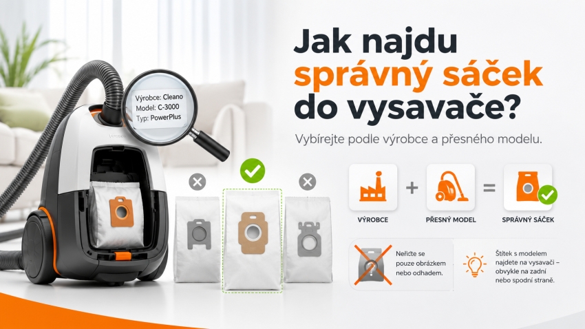 Jak najdu správný sáček do vysavače?