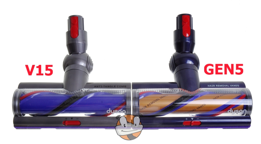 Porovnání hubic Dyson V15 a Gen5