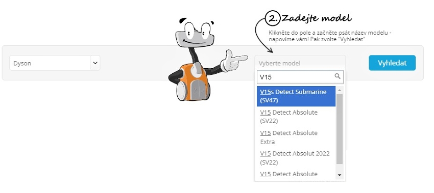 Výběr příslušenství Dyson