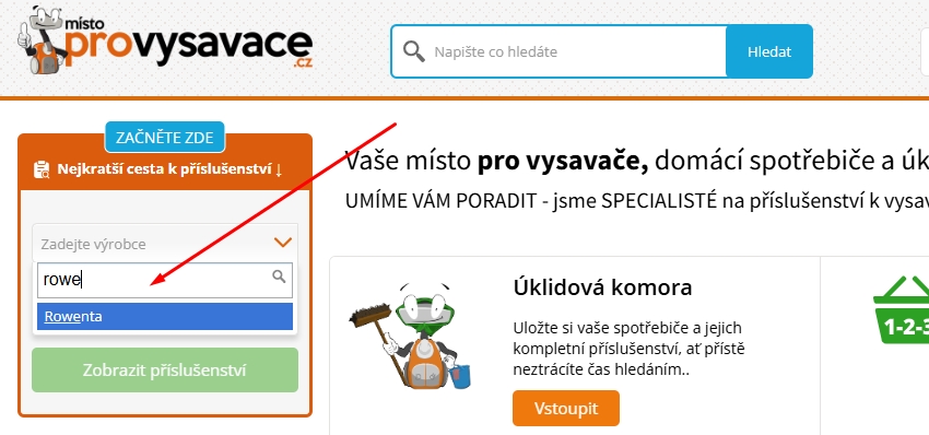 zadanie výrobcu do vyhľadávania