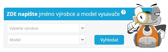 Vyhľadávač príslušenstva podľa výrobcu a modelu vysávača