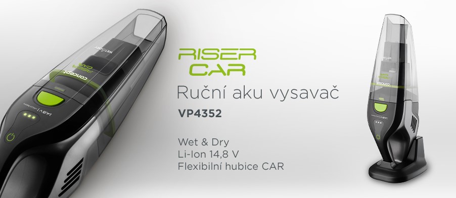 VP4352 RUČNÍ VYSAVAČ 14,8 V WET & DRY RISER CAR