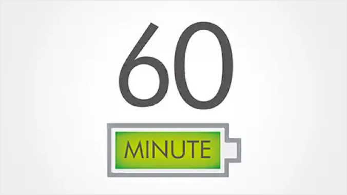 Až 60 minut neklesajícího výkonu