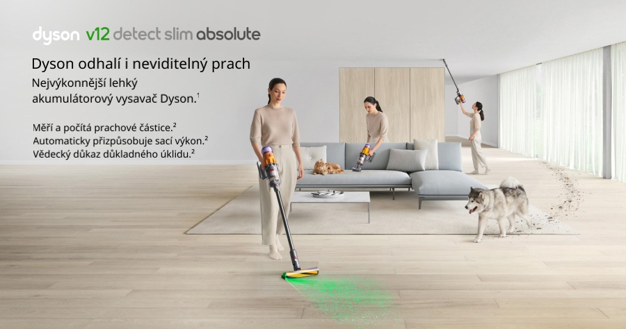 Dyson odhalí i neviditelný prach.