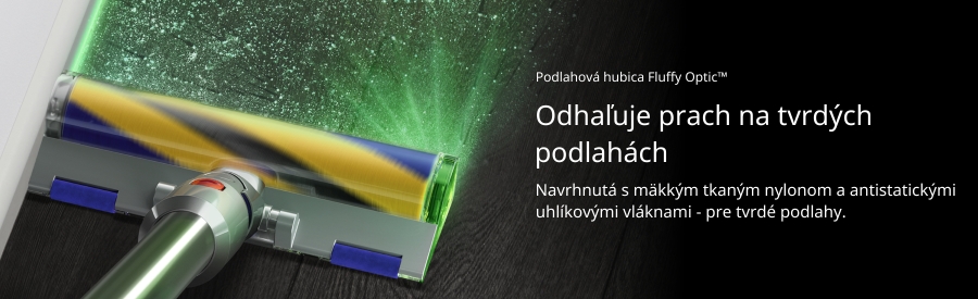 Podlahová hubica Fluffy Optic odhaľuje prach