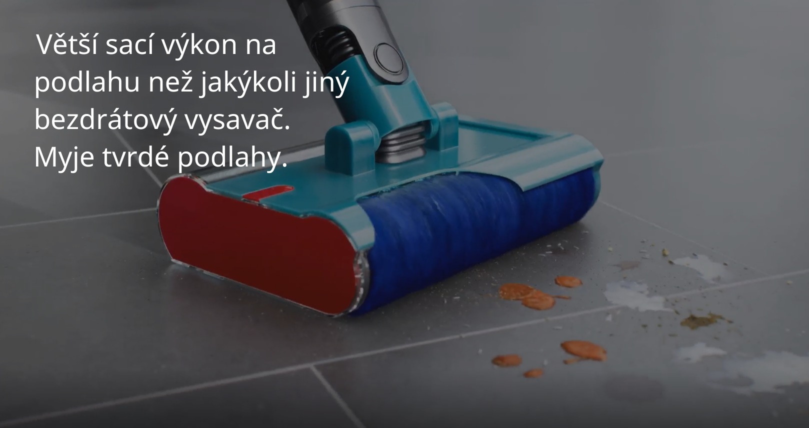 Větší sací výkon na podlahu