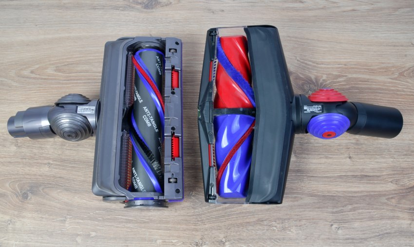 Porovnanie Dyson V15 a V16 hubice zospodu