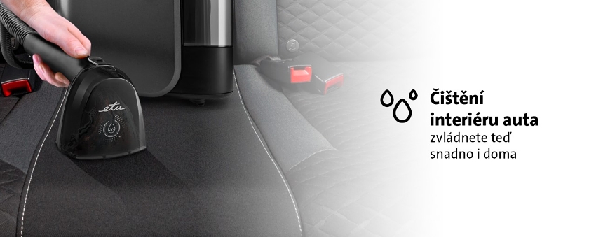 ETA čistenie sedačiek auta parou