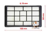 HEPA filtr výstupní pro vysavače Gallet ASP3801 Toulon