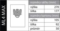 Sáčky ML4 MAX pro vysavače Miele