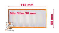 Skládaný motorový filtr Makita / Narex / Nilfiks