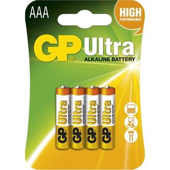 Alkalická baterie GP Ultra LR03 (AAA), 4 ks v blistru