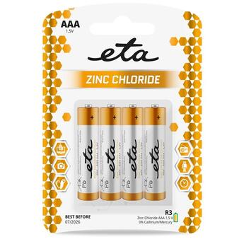 Baterie zinkochloridová ETA AAA, R03, blistr 4ks (mikrotužková)