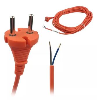 Napájecí kabel oranžový k vysavači 2 x 1 mm², 15 m