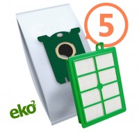 1SBAG MAX sáčky textilní 5x + HEPA filtr do vysavačů Electrolux a Philips