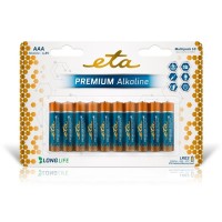Baterie alkalická ETA PREMIUM ALKALINE AAA, LR03, blistr 10ks (mikrotužkové)