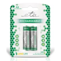 Baterie nabíjecí ETA AA, HR06, 2600mAh, Ni-MH, blistr 2ks (tužkové)
