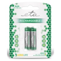 Baterie nabíjecí ETA AAA, HR03, 950mAh, Ni-MH, blistr 2ks mikrotužka