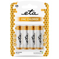 Baterie zinkochloridová ETA AA, R6, blistr 4ks (tužková bat.)