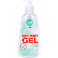 Dezinfekční gel na ruce bezoplach. Ladi Plus 0,5 l