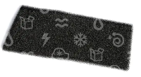 Pěnový filtr do sušičky WHIRLPOOL, HX, 220x110mm