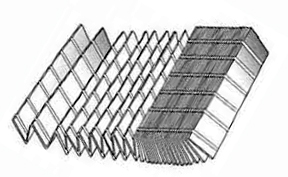 Nákres skládání filtračního materiálu do HEPA filtru