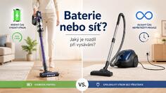 Proč aku vysavač nevydrží na MAX výkon jako síťový vysavač?